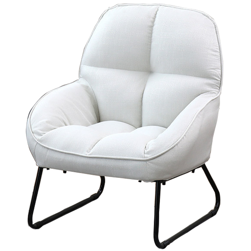 懒悠悠 懒人家用电脑椅子 卧室宿舍靠背椅舒适久坐学习椅单人休闲沙发椅 米白色(加高款)