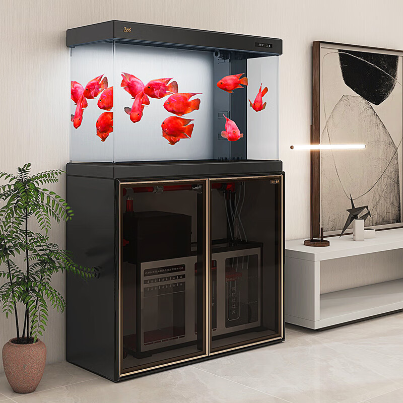 森森(sunsun)鱼缸大型客厅家用生态金鱼缸玻璃底过滤免换水水族箱 0.