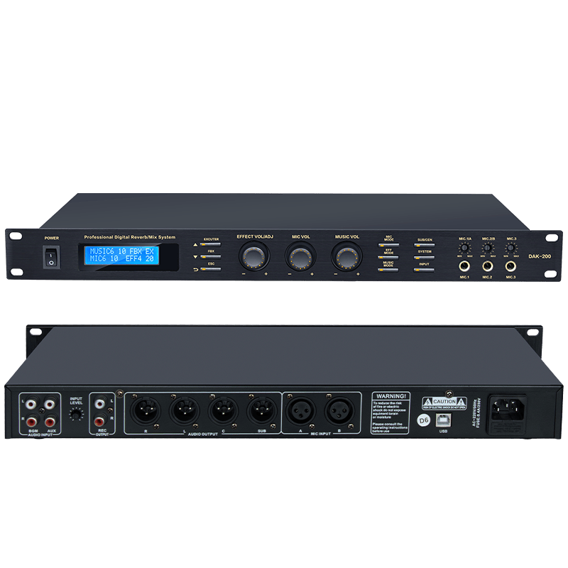 惠度(huidu),dak-200专业数字前级效果器防啸叫电脑软件调试人声话筒