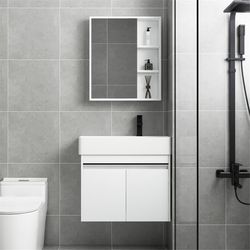 秀雷(xiulei)卫生间吊柜悬挂式防水挂墙式洗手盆柜组合小户型卫生间