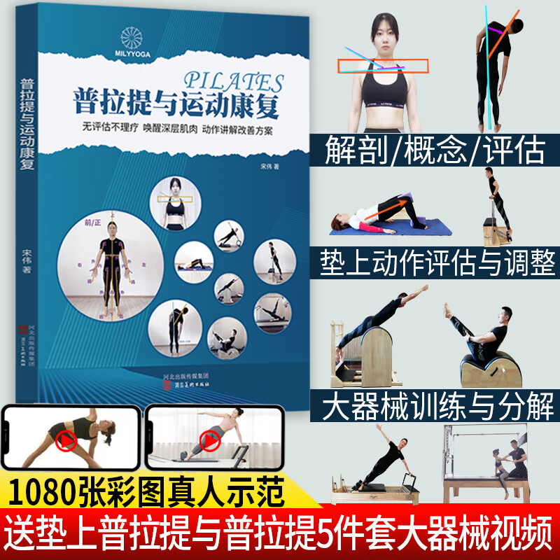 普拉提与运动康复书籍体态评估理疗解剖理论垫上普拉提大器械教材