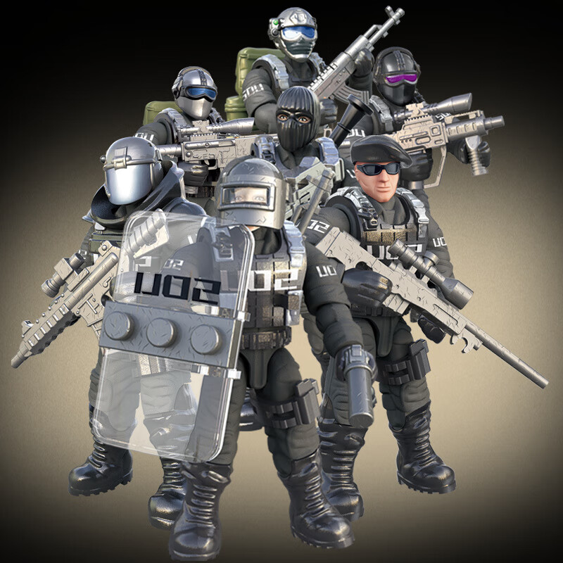 乐高好朋友中国积木特种部队仿真人仔特警士兵 飞虎特战队【随机4款】