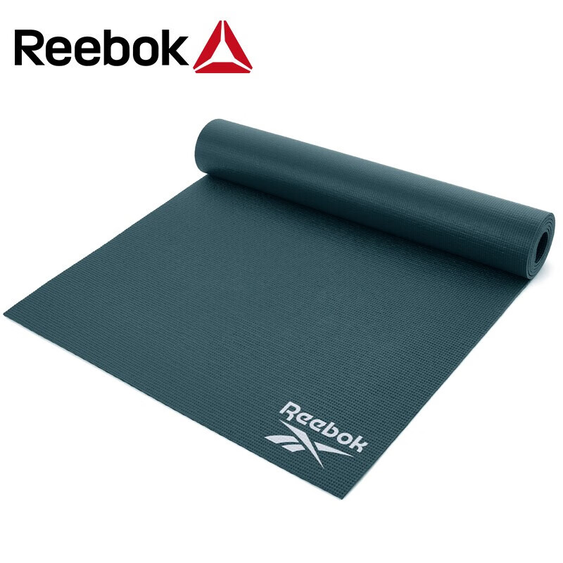 Reebok锐步瑜伽垫加厚初学者男女双面防滑健身垫 11022墨绿色DG（4MM资深型）