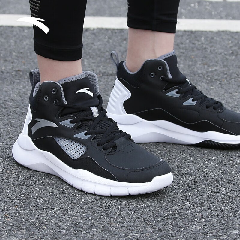 安踏高帮系带篮球鞋