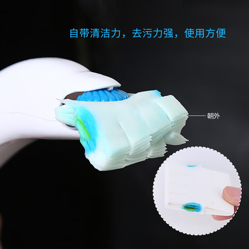 净安美一次性马桶刷套装日式可抛式替换头洗厕所擦马桶神器家用清洁刷子 替换芯(12个装)