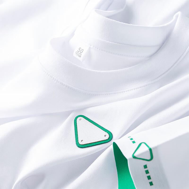 prideme轻奢夏季薄款冰丝光棉无痕压胶白色t恤男短袖修身圆领欧货半袖