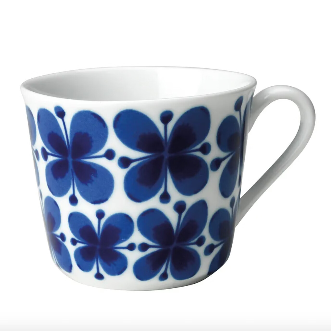 柒阅芒瑞典rorstrand 蓝色经典蝴蝶花陶瓷碗盘下午茶咖啡杯碟马 咖啡