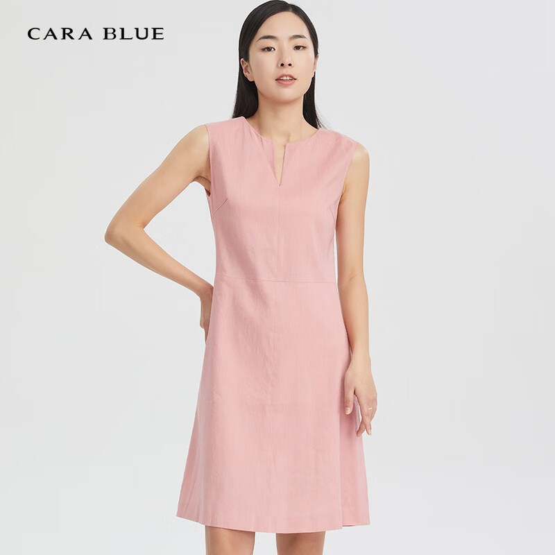 carablue喀啦      女装时尚气质优雅简约连衣裙kb211mwo0090 粉红色