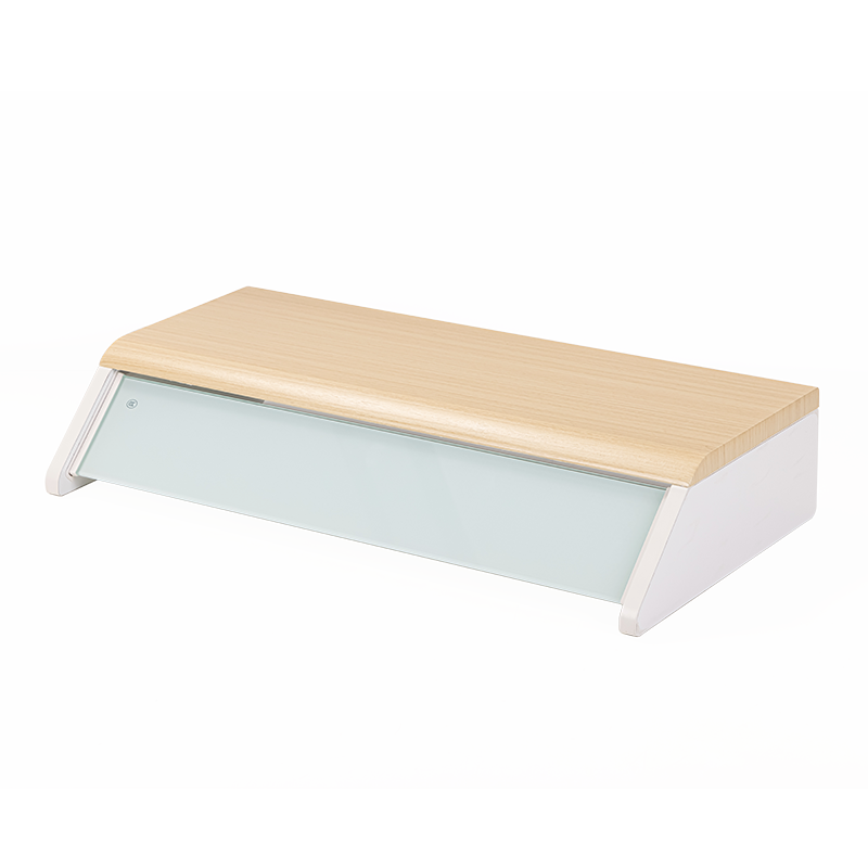 得力 deli 电脑显示器桌 多功能电脑增高架 带收纳槽 书写白板 笔记本支架 创意置物架底座 90009 木纹白底