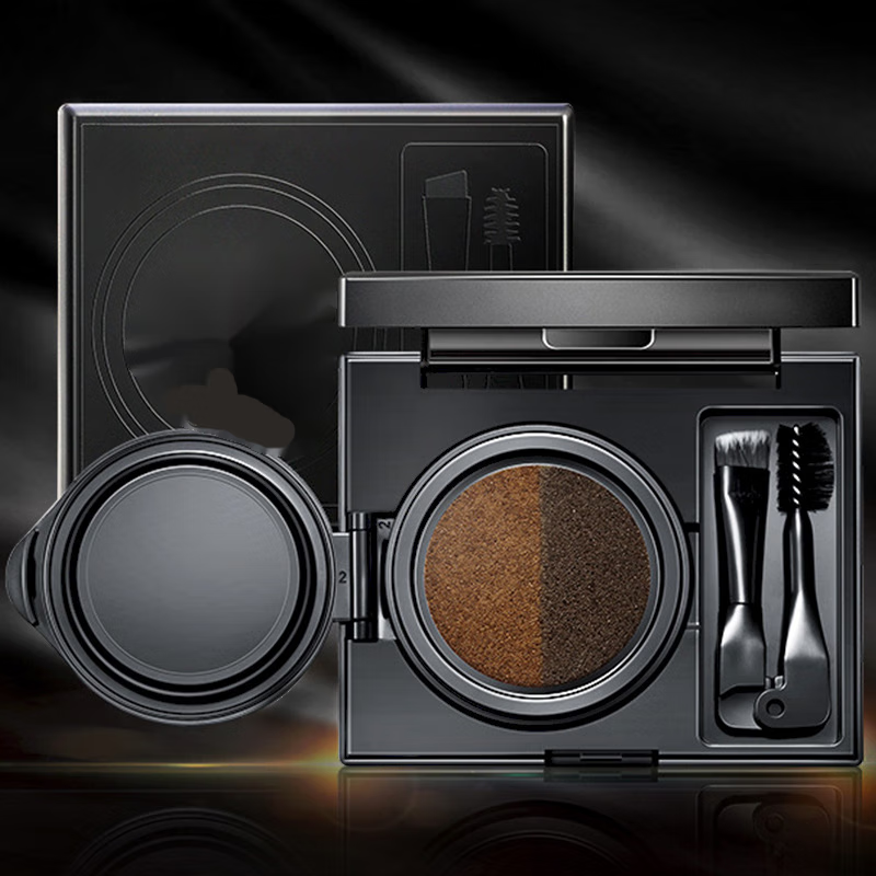 HERORANGE双色雾感眉膏 液体眉笔染眉膏眉粉 持久防水不脱妆美妆 01#双色灰