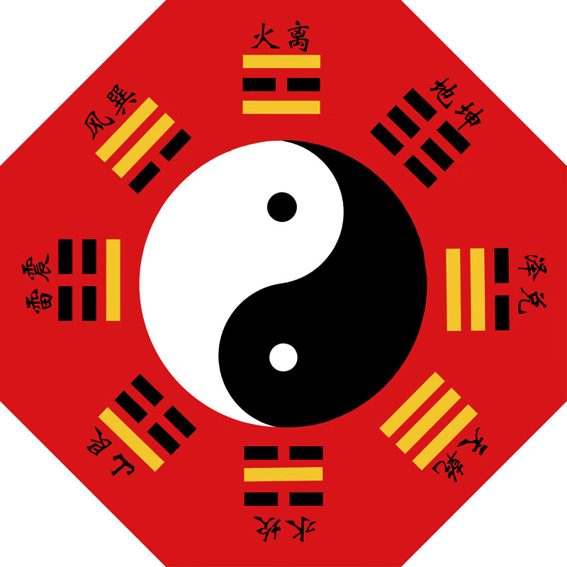 董智太极地垫 道士罡毯阴阳太极图先天后天开运地垫 红色 定制