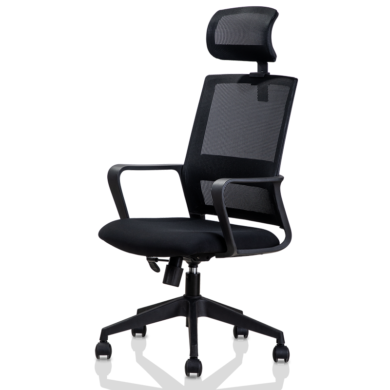 得力 deli 简约舒适办公椅 人体工学电脑椅 带头枕舒适办公椅子 87092