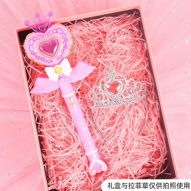 楪嫦叶罗丽魔法棒时间公主叶罗丽仙女儿童玩具宝宝爱心发光魔法棒小魔