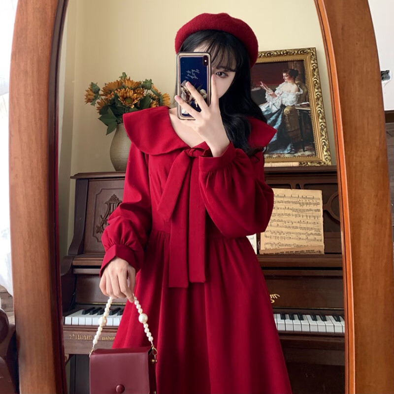 红书依店洛丽塔公主裙成人冬季法式甜美减龄lolita女生秋冬洋气显 红