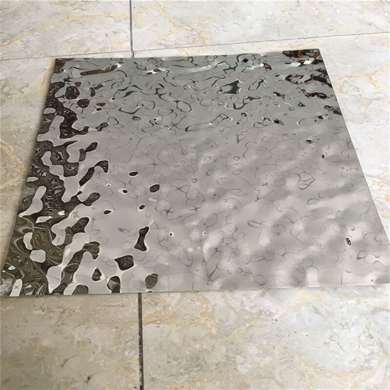 不锈钢水波纹板镜面吊顶压花板凹凸板金属背景墙中波浪板加工定做
