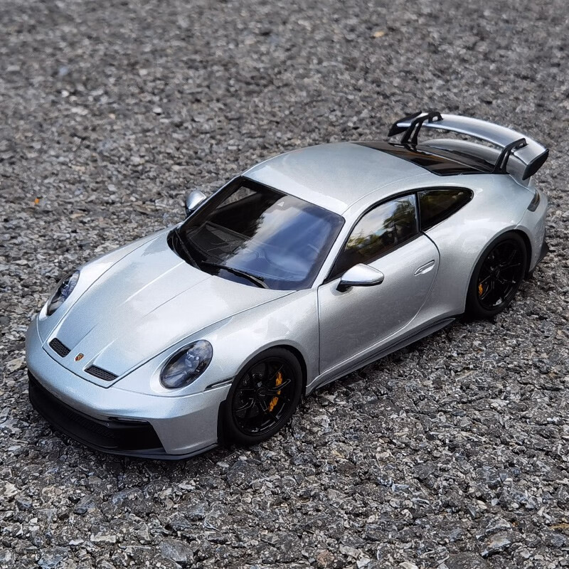 NOREVNOREV 1/18 保时捷Porsche 911 GT3 2021 跑车合金汽车模型车模 GT银色 带尾翼