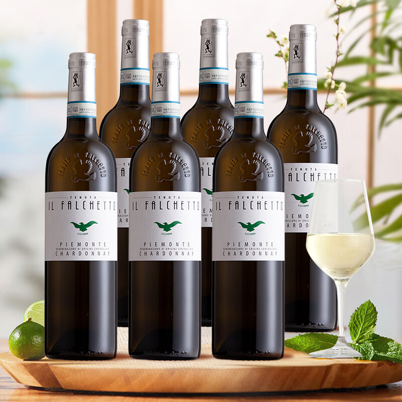 法尔凯特小鹰意大利法进口葡萄酒霞多丽干白葡萄酒 750ml*6瓶整箱