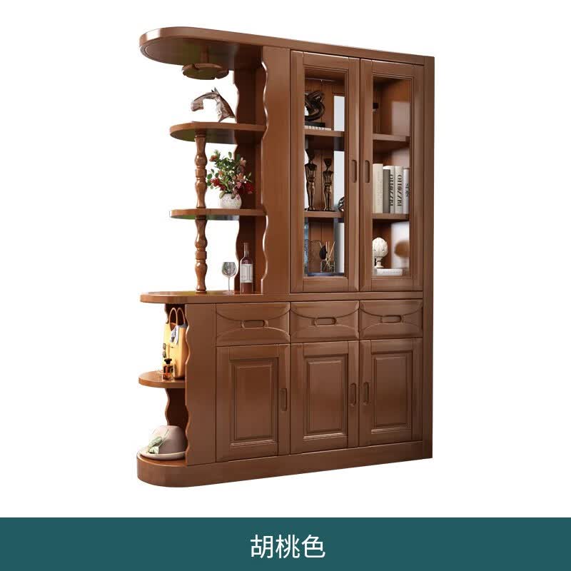 丽馨景中式实木玄关柜鞋柜一体客厅双面装饰柜酒柜间厅柜进门屏风隔断柜 823#【胡桃色】怎么样,好用不?