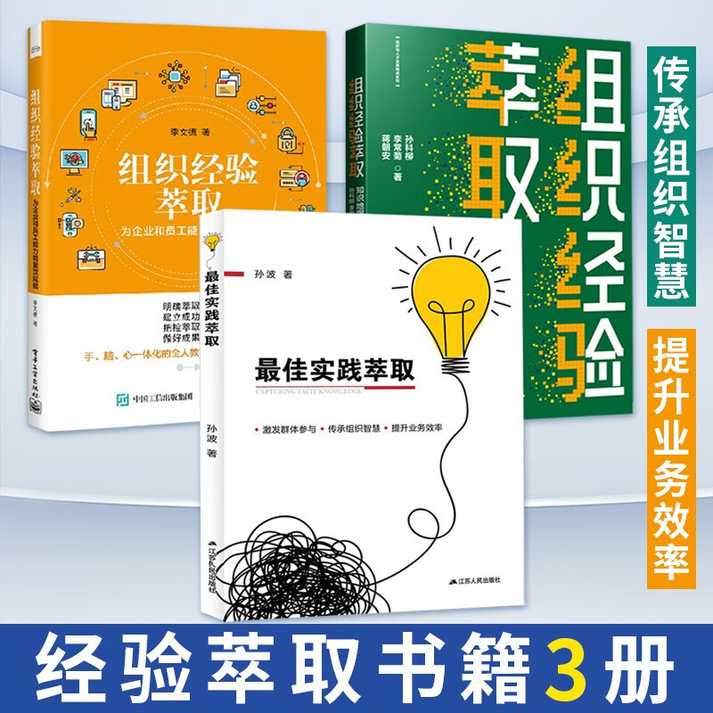 企业经验萃取书籍3册 最佳实践萃取+组织