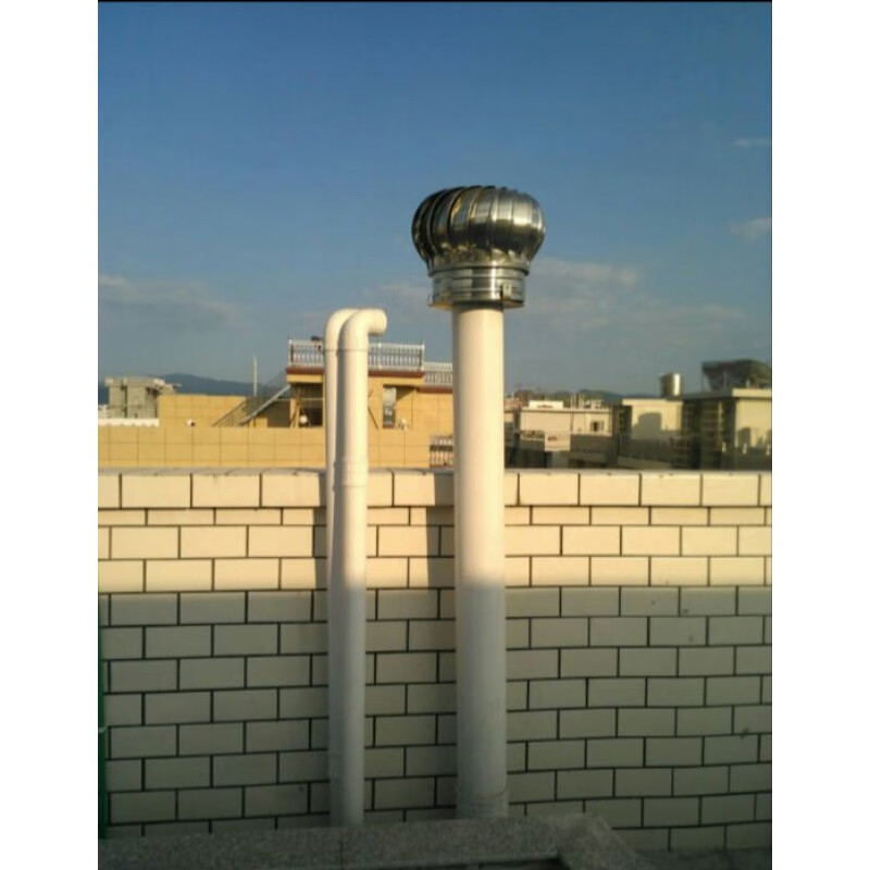 无动力风帽风机风球屋顶通风器通风球自动换气扇排风扇不锈钢风帽 110型成品(PVC管专用)