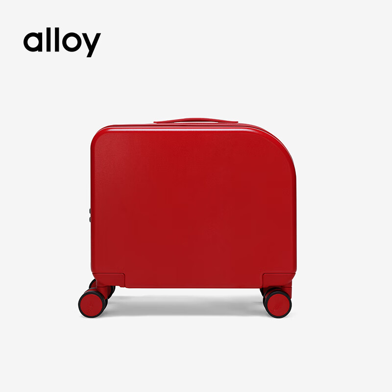 alloy/乐几 拉杆箱单杆女时尚轻便红色行李箱小型20英寸登机箱耐磨旅行箱静音防震万向轮密码箱子P