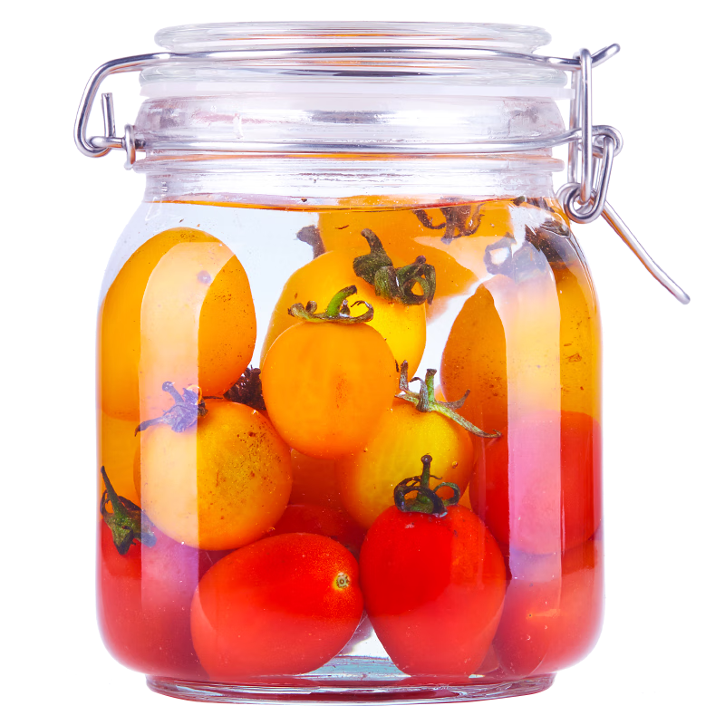 喜碧玻璃密封罐儲(chǔ)物罐泡酒容器玻璃瓶蜂蜜瓶果醬瓶泡菜壇潘1.1L+斯1L