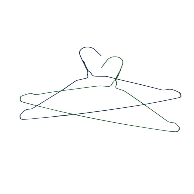 金格羽干洗店专用衣架干洗店衣架600只防滑衣撑衣挂2.2粗洗衣店一次性衣 宽体加粗46cm蓝色款（特大 10个