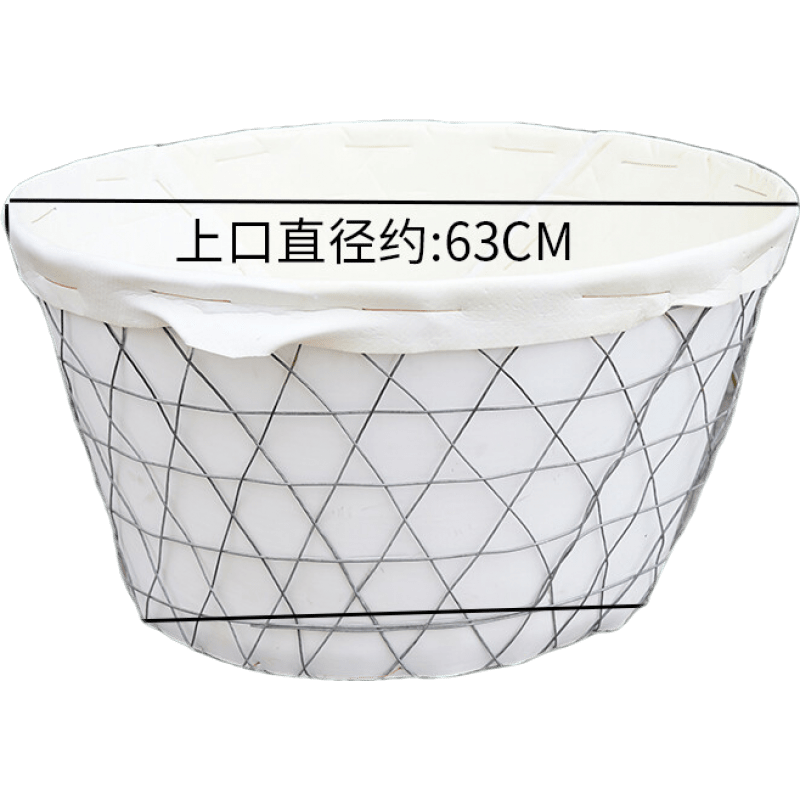 拓進(jìn)  西瓜筐籮筐鋼絲鐵絲加厚瓜果籃水果蔬果收納容器創(chuàng)意包裝擺攤 白色小號(hào)