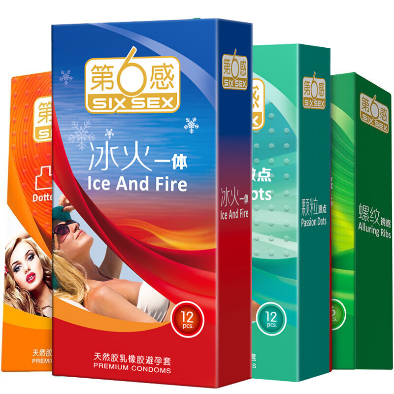 第6感六感 避孕套003玻尿酸超薄超润凸点螺纹带刺激的冰火狼牙大颗粒