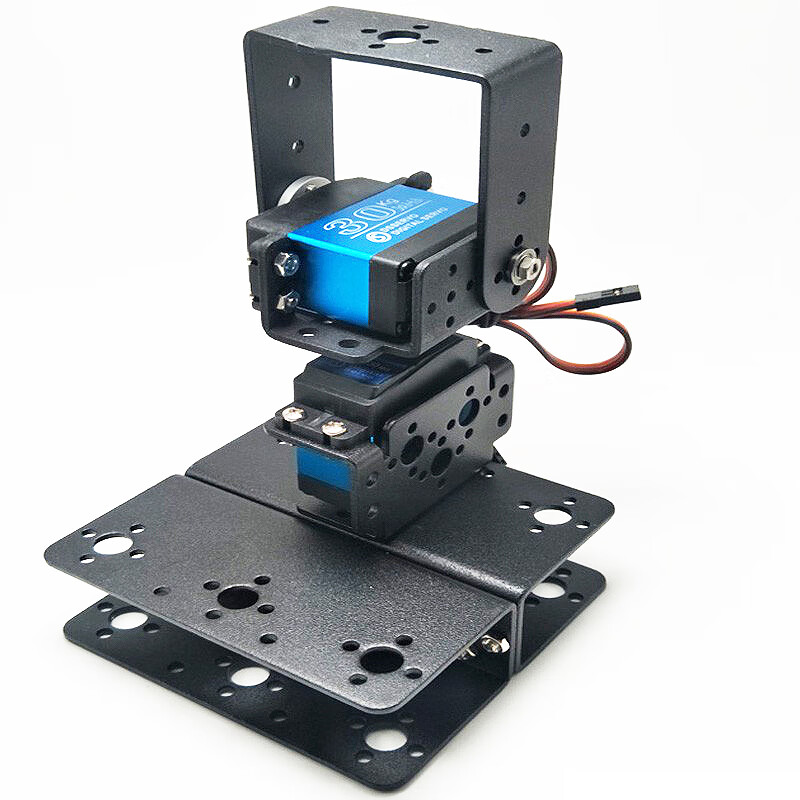 二自由度舵机云台支架机器人机械臂平台底座mg996r舵机固定架配件 u型