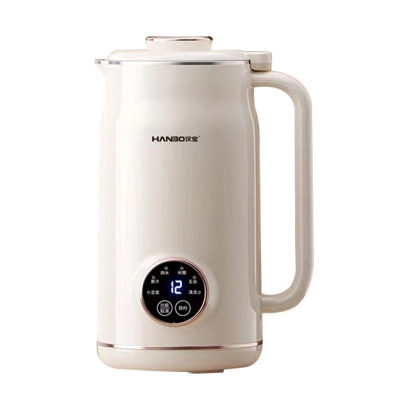 HANBO,出口日本转内销破壁搅拌果汁辅食米糊烧水恒温豆浆免过滤小容量 象牙白 0.8L 京东折扣/优惠券