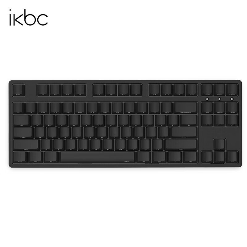 ikbc W200侧刻 机械键盘 2.4G无线 游戏键盘 87键 cherry轴 樱桃轴 无线机械键盘 黑色 茶轴