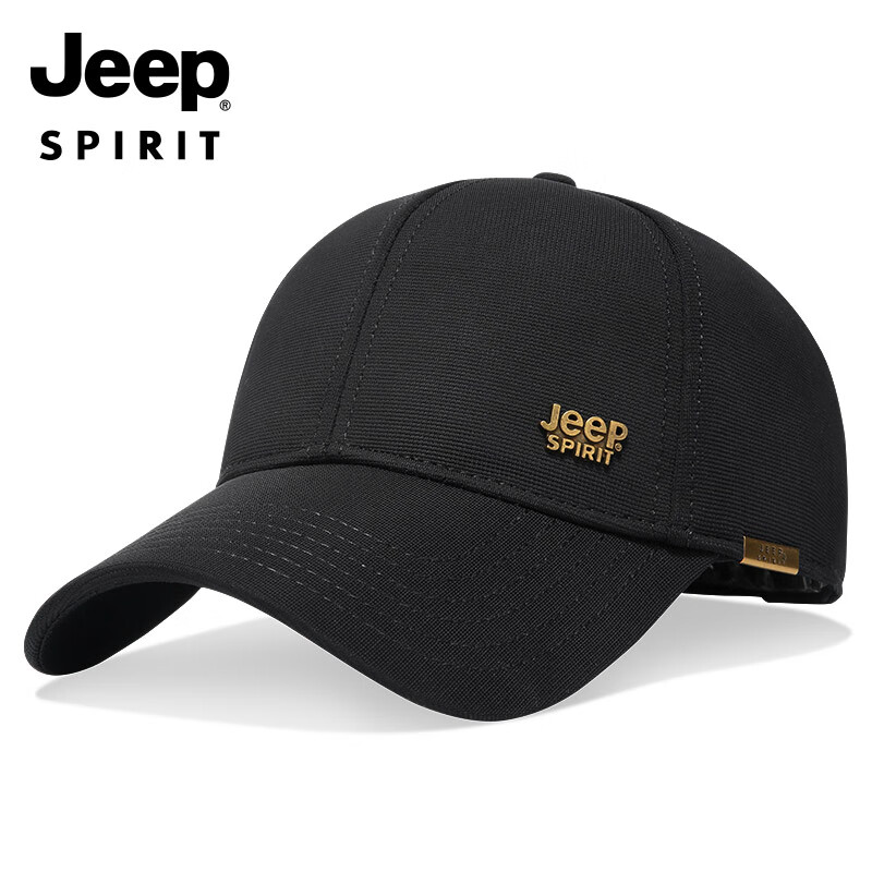 jeep spirit 1941 estd吉普品牌轻奢加绒帽子男士冬季棒球帽2023新款