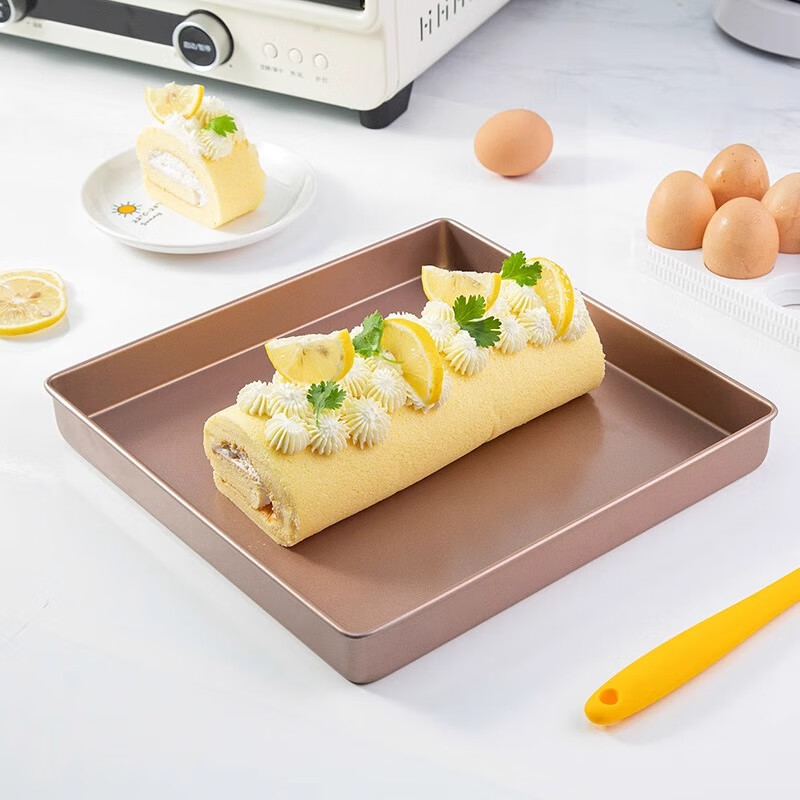 迪普尔 方形蛋糕卷烤盘毛巾卷模具烤箱用不粘雪花酥盘家用烘焙工具