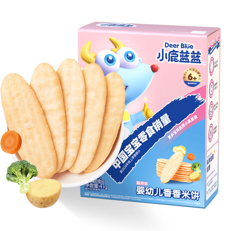 小鹿蓝蓝_宝宝米饼蔬菜味 米饼婴儿零食营养儿童磨牙饼 41g使用感如何?
