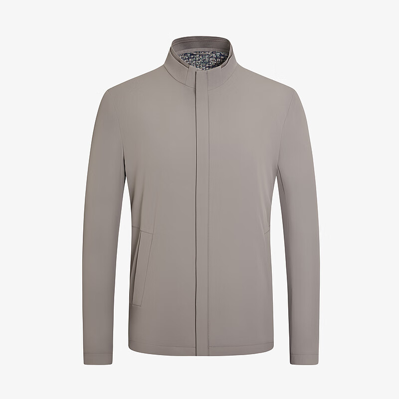 MAYOR男装 秋季商务时尚立领透气卡其单茄克 卡其 M （170/92A）