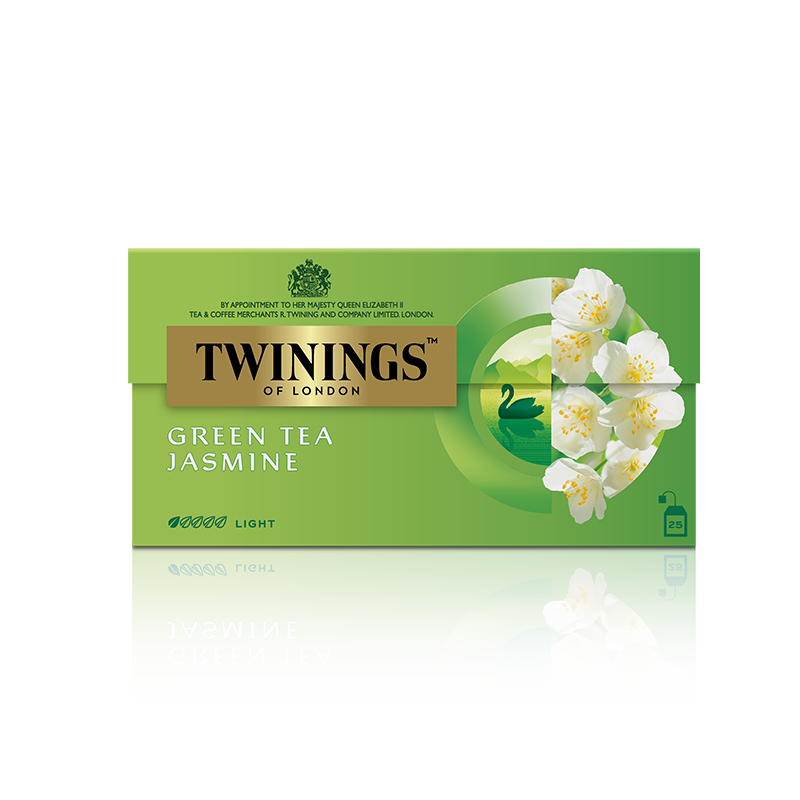 TWININGS 川宁 绿茶 茉莉花绿茶 波兰进口茶叶 下午茶冷泡茶 25袋*1.8g 盒装