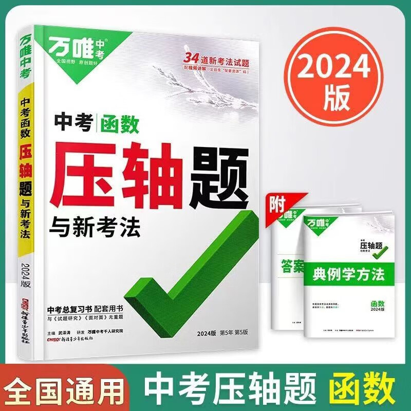 2024版万唯中考压轴题专项训练初二初三年级初中几何函数分类整理综合复习 中考函数压轴题【赠参考答案】