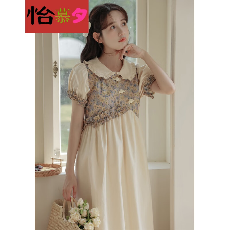 怡慕夕连衣裙少女夏装新款奶乖辣妹女生炸街初高中学生甜美学院风裙子