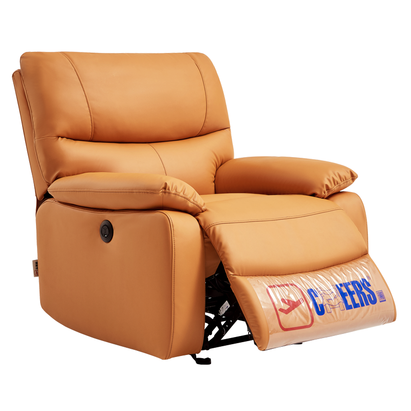 CHEERS 芝华仕 K9780 科技布单人沙发 爱马橙 电动款