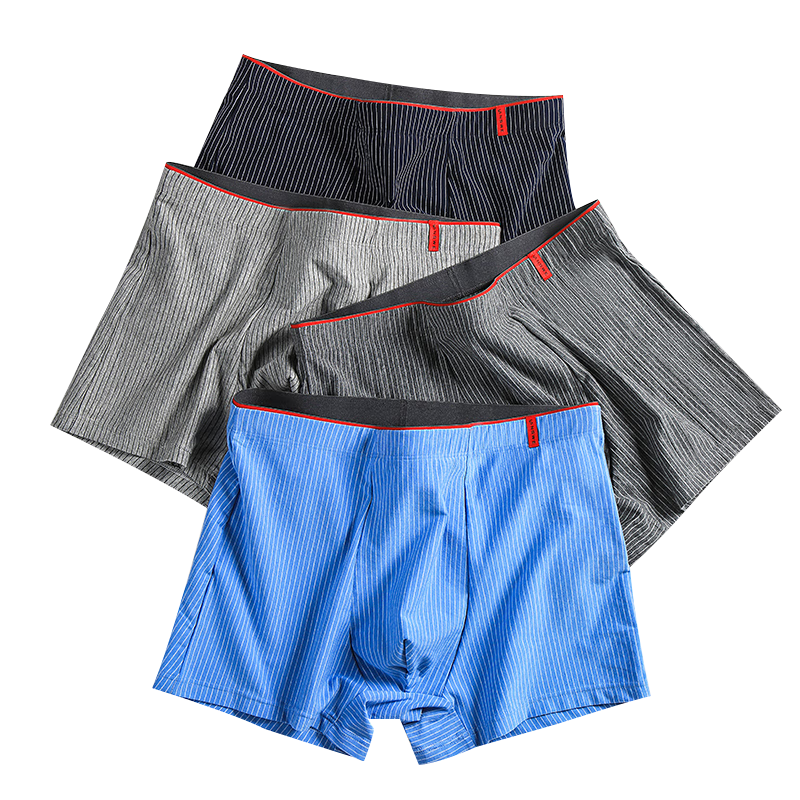 ���ڲ�������ɯ��ʿ�ڿ��д�����͸�����ڵ����봿��ƽ�ǰ��޿��ĽǶ̿��� ���������ޡ����װ 4�� XL���Ƽ�����110-130�