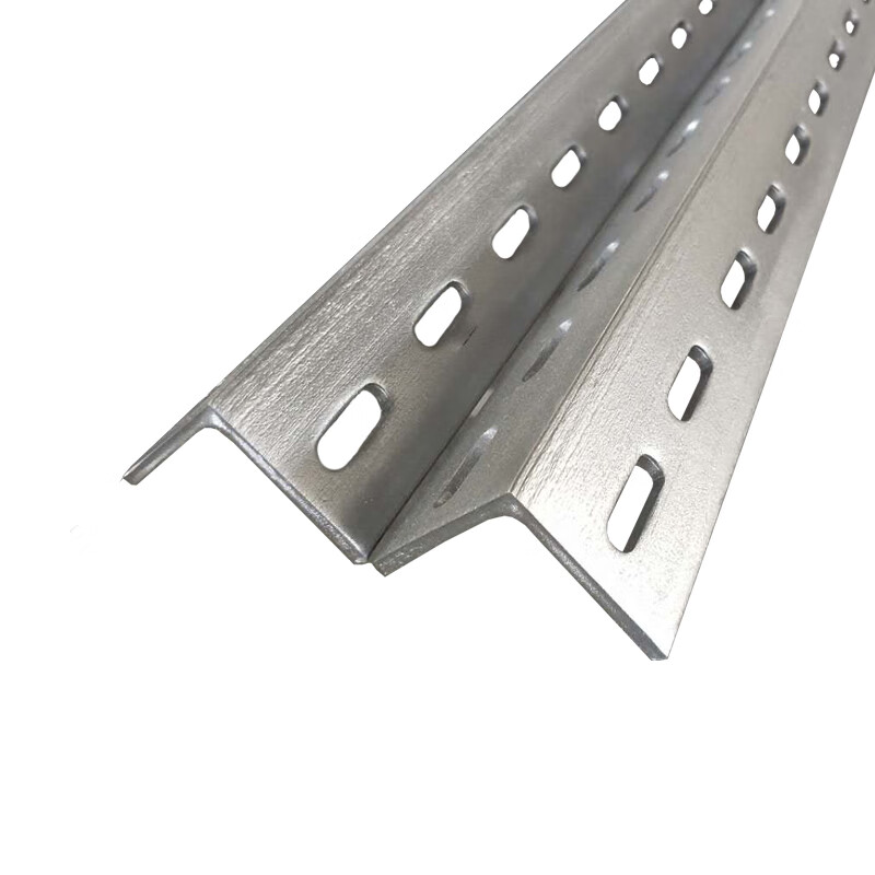 镀锌角钢冲孔热镀锌组合镀锌角钢角铁支架货架50*50*5mm冲孔角铁 *5