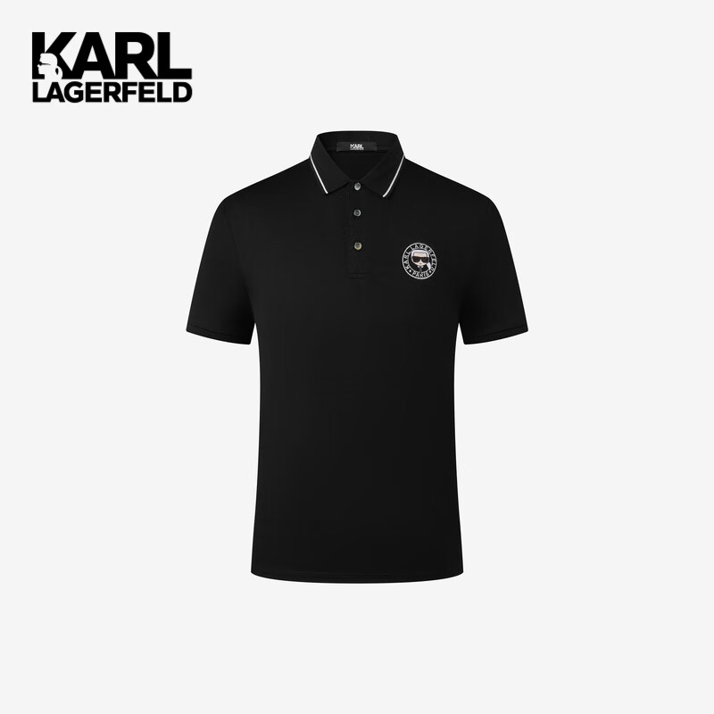 karl lagerfeld卡尔拉格斐轻奢老佛爷男装夏商务休闲logo短袖polo衫
