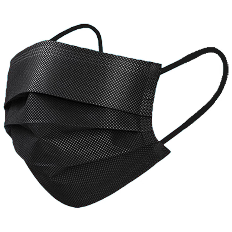 大麦有品 成人防护 口 罩 （黑色）10只/袋 5袋装