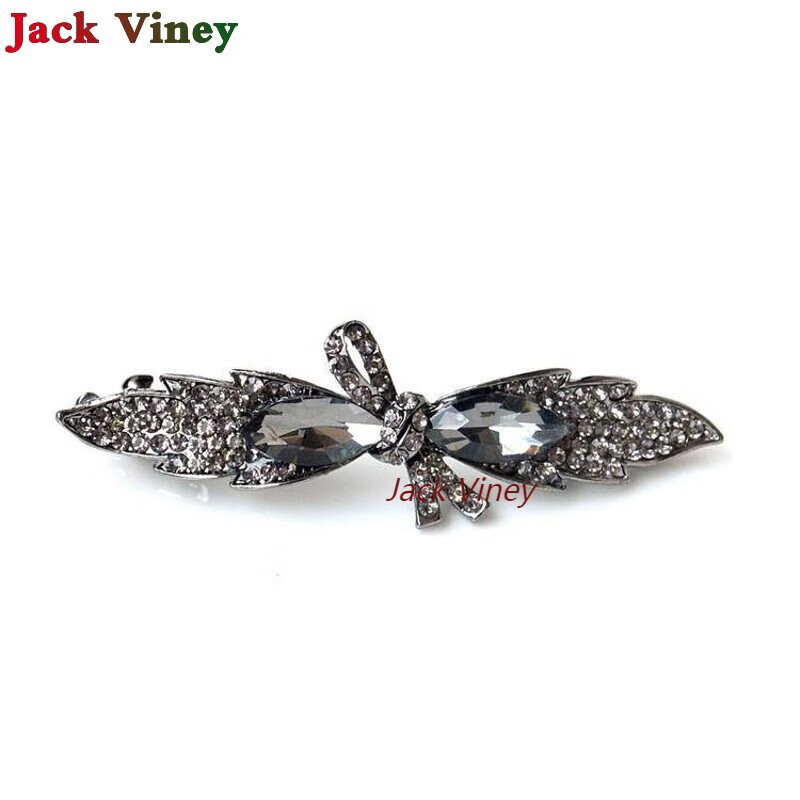 JACK VINEY發(fā)卡頂夾劉海夾邊夾扎頭發(fā)飾品橫夾發(fā)飾彈簧夾小號(hào)發(fā)夾小夾子 兩顆麻眼-小號(hào)6cm