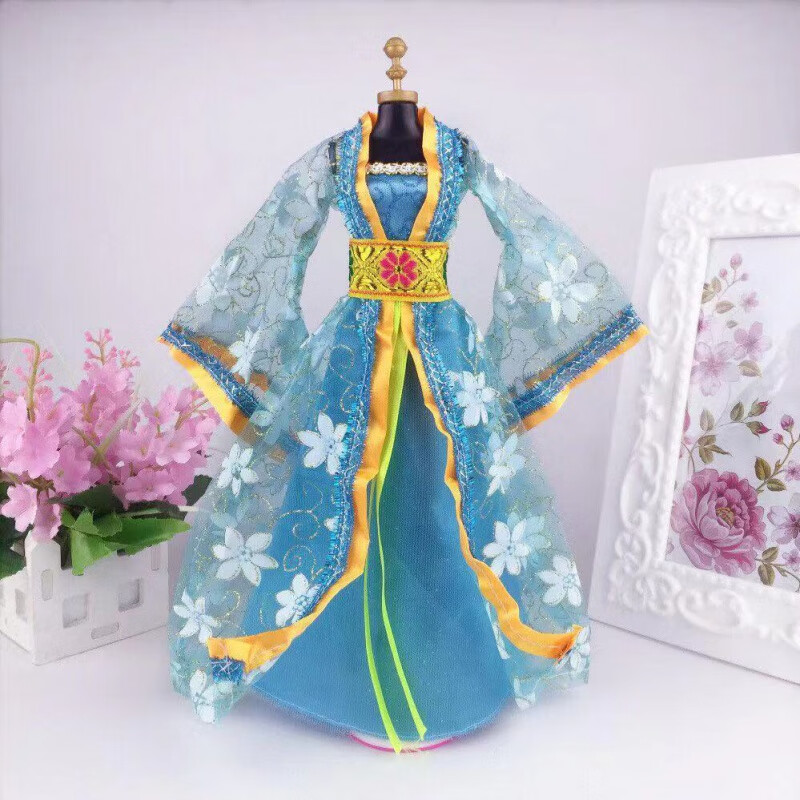 芭比娃娃衣服古装礼服女孩儿童玩具古代宫廷公主婚纱短裙圣诞礼物