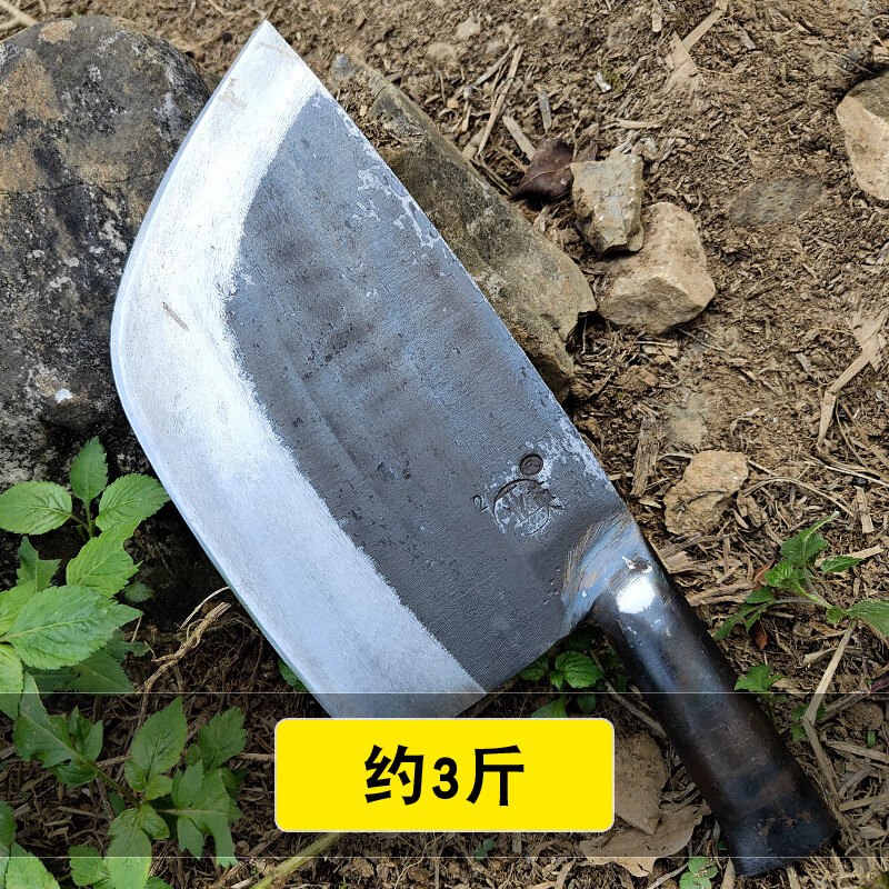 手工锻打碳十钢砍骨刀商用猪肉摊斩骨刀加重加厚锋利砍大骨牛骨刀龙虎