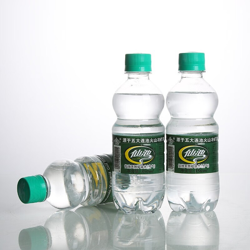 仙池天然含气矿泉水 5箱装小瓶水 气泡水冷矿泉矿物质饮用水 350ml*24