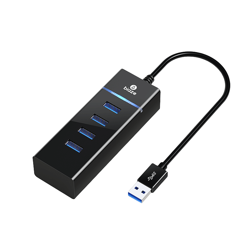 Biaze 毕亚兹 HUB7 USB 3.0 4口集线器 黑色