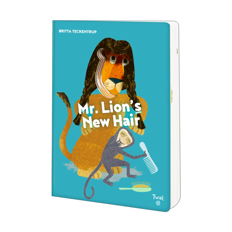 狮子的新发型  机关操作 纸板书 英文版 进口英语原版书籍